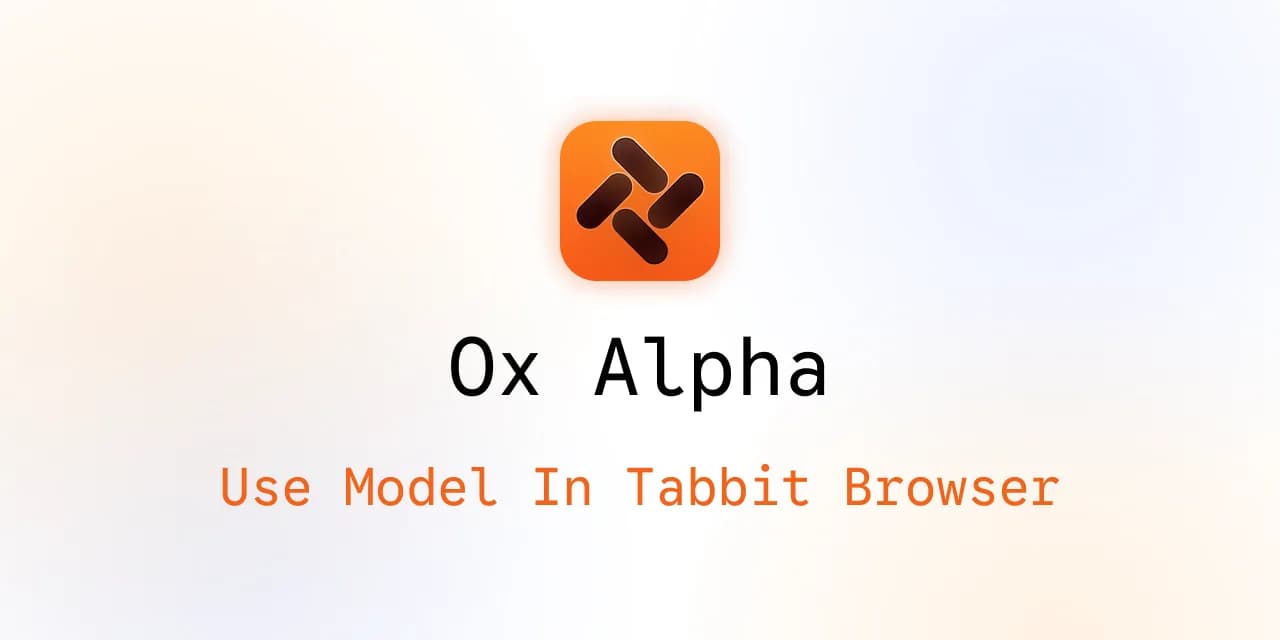 Utiliser Ox Alpha dans Tabbit Browser